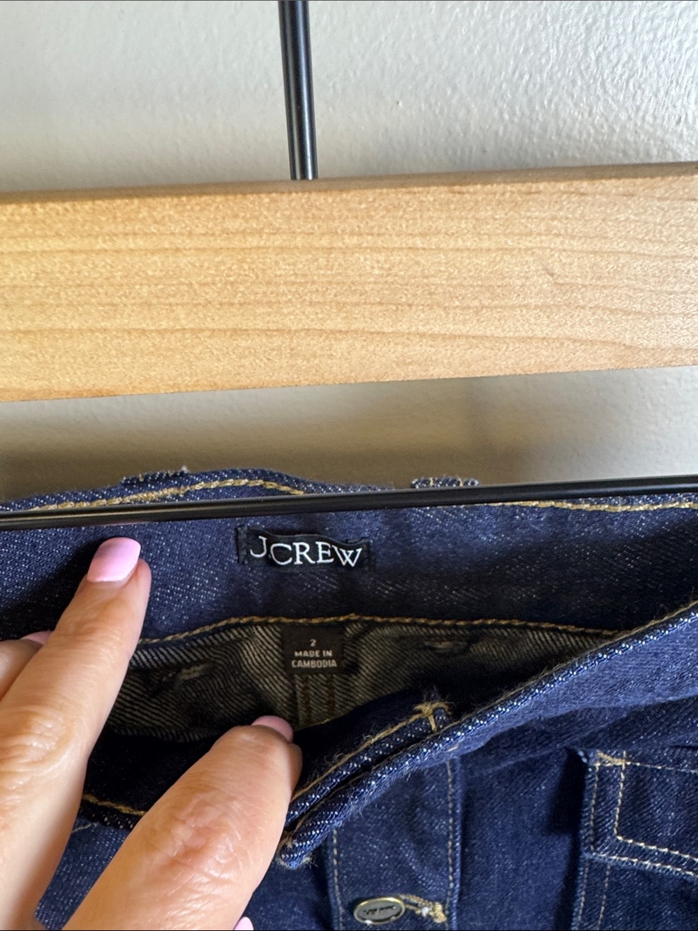 J.Crew Dark Wash Denim A-Line Button Front Skirt - Size 2 - Picture 2 of 7
